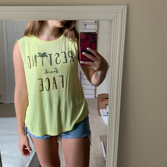 Eyeshadow Resting Beach Face Graphic Shirt - Picture 3 of 6